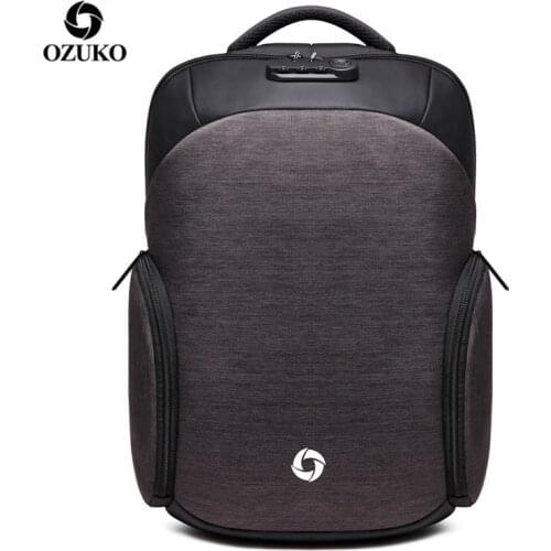 OZUKO Backpack For Men Waterproof Male Mochila USB Charge 15.6 Laptop Backpack Casual schoolbag Anti-thief Backpacks Travel Bags