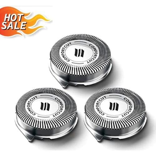 3pcs Shaver Blade Razor Replacement Shaver Head for Philips Norelco SH30/52 Series 1000 2000 3000 HQ64 PT720 PT724 S5010 PT722