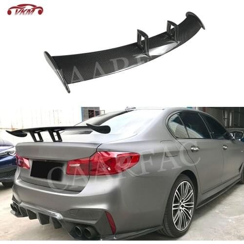 For F90 M5 Carbon Fiber Rear Spoiler Boot Racing Wings for BMW 5 Series G30 2017 -2020 AC style Spoiler Car Tuning parts
