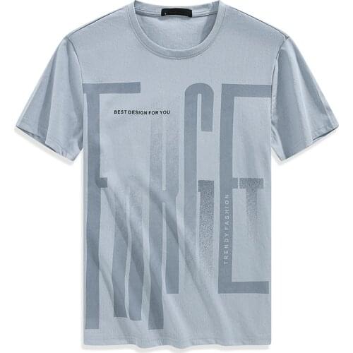 TFU Mens 2020 Summer New 100% Soft Cotton Letter Print T-shirt Tees Men O-neck Fashion Basic Short Sleeve Tops Tees T Shirt Men