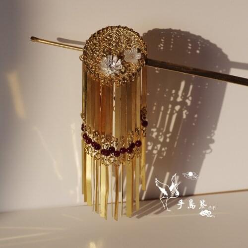 Japanese style vintage handmade tassel gold/silver Hairpin hair sticks Hair accessories Headwear for kimono