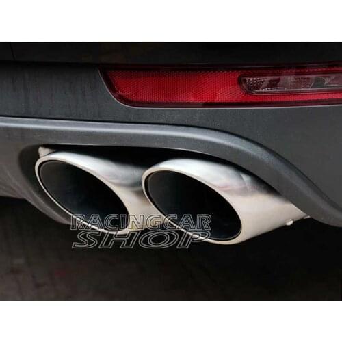 Stainless Steel Exhaust Pipe Dual Muffler 4Tips A Pair for Porsche Macan 2014UP T055W
