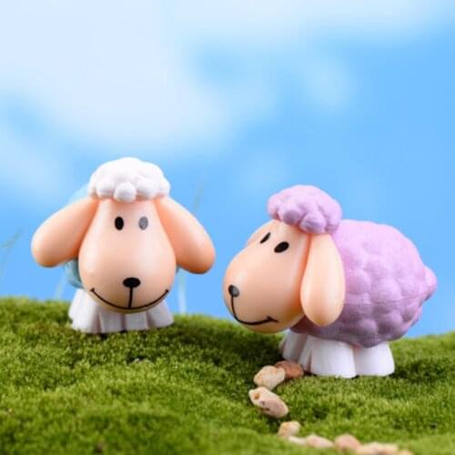 ZOCDOU 1 Piece Big Ear Sheep Saudi Arabia Mutton Lamb Goat Ovej Asia Small Statue Figurine Crafts Ornament Miniatures Home Decor