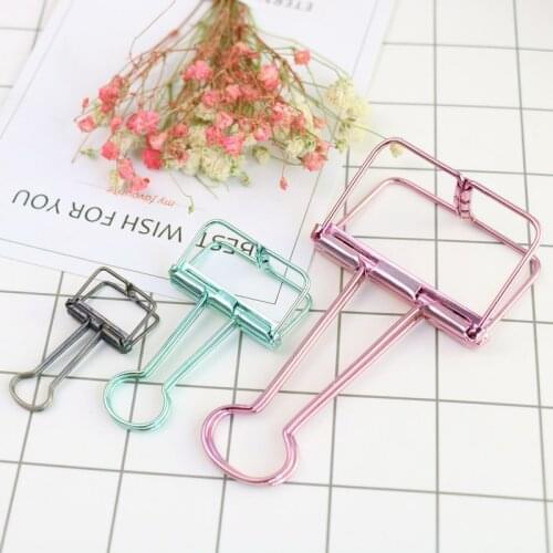 10PCS Chuangzhong Stationery Documents Binder Clips Metal Clip Color