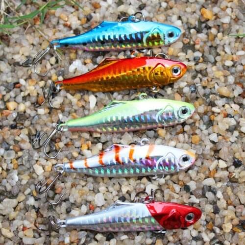 100pcs/lot Artificial Fishing Lures 2015 new metal shot submerged VIB Lu Yaer 7.5cm/24g vibration bait