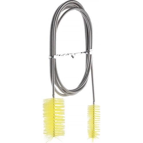 155cm Aquarium Cleaning Brush Double-Ended Fishtank Filter Water Inlet Tube Hose Pipe Cleaning Tool Stainless Steel Spring Brush