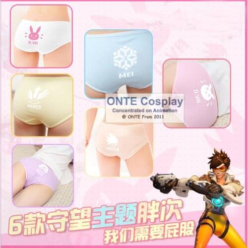 2016 Hot Games OW D.VA Tracer Mercy Widowmaker Printed Cosplay Briefs Women Underwear Sexy Leggings for Halloween