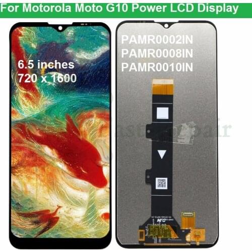 6.5" Original For Motorola Moto G10 Power LCD Display PAMR0002IN Touch Screen Digitizer Glass Panel For Moto G10 Power LCD