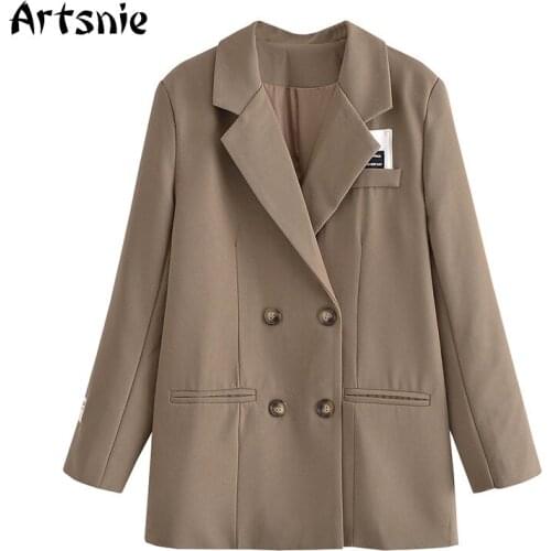 Женские двубортные пиджаки Artsnie China At AliExpress