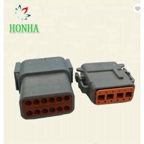 Free shipping 2sets 12pin auto electric housing plug auto waterproof wiring cable connector DTM06-12S DTM04-12P