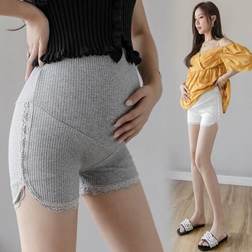 Pregnant women pants summer thin shorts pregnant women safety pants leggings high waist belly lift leggings