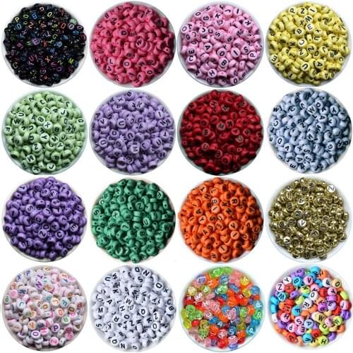 Free Shipping 200pcs 7mm Mixed Alphabet "A-Z" Cubic Letter Beads Acrylic Spacer Beads For Loom Band Bracelet