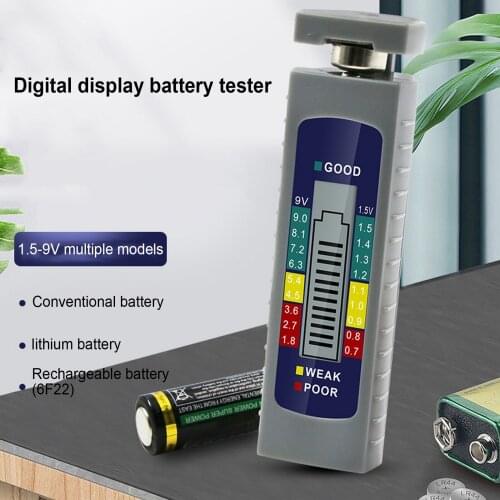 Digital Battery Capacitance Diagnostic Tool Battery Tester LCD Display Check AAA AA Button Cell Universal Tester
