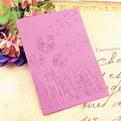 HOT plastic Dandelion craft card making paper card album wedding decoration clip Embossing folders