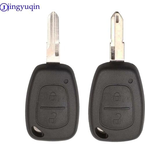 Jingyuqin 10ps 2 Button Remote Car Key Shell Cover Fob Case For Vauxhall/Opel Vivaro/ Renault Movano Trafic Renault Kangoo Blank