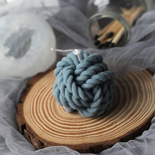 Korean Woolen Yarn Ball Candle Mold for Candle Making Cute Candle Silicone Mold Cake Mold Soap Mold
