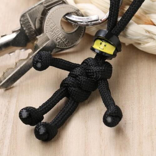 Hot Handmade Compile Building Block Keychain Helmet Doll Backpack Pendant Accessories Car Key Set Buddy Biker