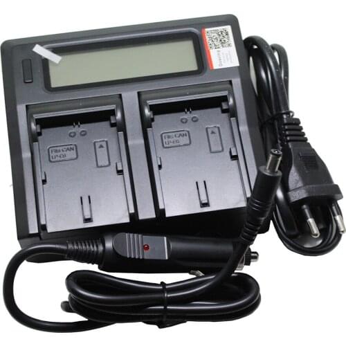 LP-E6 LP E6 LC-E6 Camera Battery Rapid Dual LCD Charger with USB Port for CANON DSLR EOS 60D 5D3 7D 6D 70D 5D Mark II III SLR