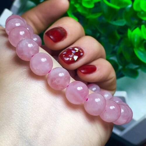 Natural Madagascar Quartz Crystal Stretch Beads Bracelet 9mm AAA