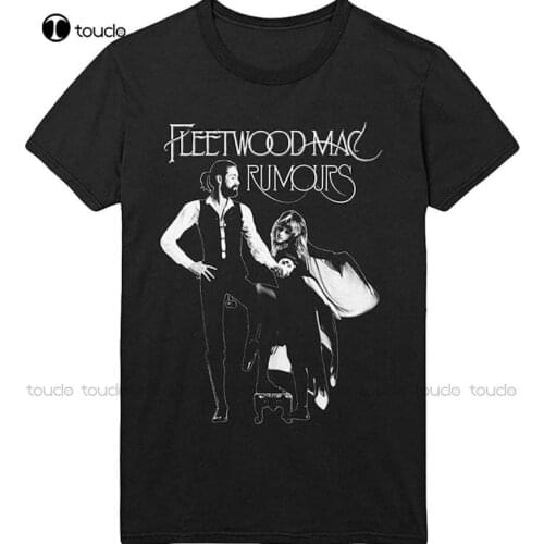 New Fleetwood-Mac Rumours T-Shirt Rock Band T-Shirt Music Shirt Black Vintage Design T-Shirt Size S- 5Xl Swim Shirt