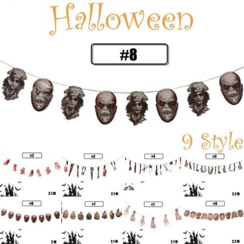 New 2.2m Halloween Pull Flower Pendant Haunted House Horror Props Party Decor Horrible Party Favors