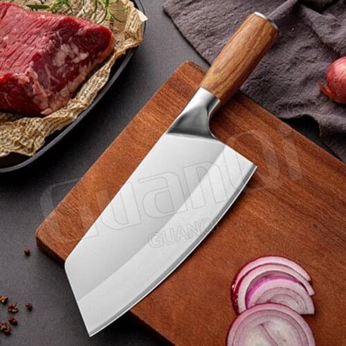 Kitchen Chef Knife Stainless Steel Razor Sharp Slicing Knife Wood Handle Damascus Pattern Chinese Chopping Cleaver Knife Tools