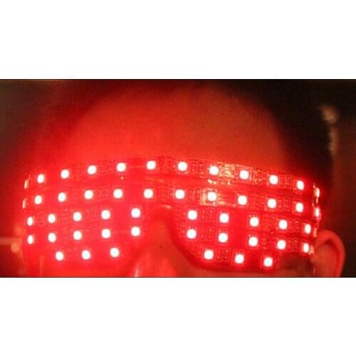 Cool Colorful Led Sunglasses Luminous Flashing Glowing Party Halloween DJ Club Glasses Can Change 7 Colors Led Stage Eyewear