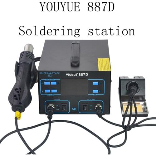 YOUYUE 887D Soldering Station Rework Station Thermoregulator Soldering Iron Hot Air Desoldering Gun Welding Tool Kit