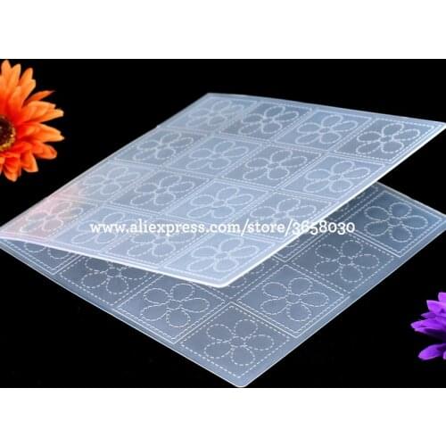 Larger Size Flowers B Plastic Embossing Folder For Scrapbook DIY Album Card Tool Plastic Template 20.2x20.7cm 8071109
