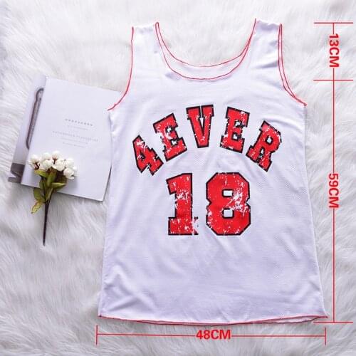 "4ever 18 "Brand New Summer Sea Side Sport Sports Letter Beach Wear White Loose Cover-Ups for Bikini