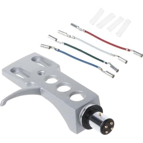 Turntable Headshell Mount Universal LP Phono Cartridge Replacement Phonograph Head Holder Stylus Lead Wire