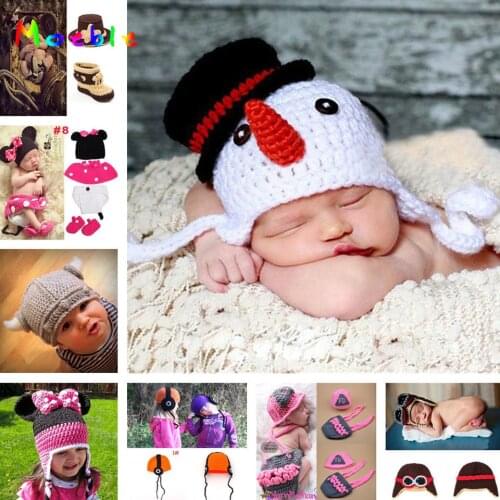 Retail Latest Animal Baby Boy Crochet Hat Beanies Newborn BABY Photography Props Crochet Toddler Winter Beanie Hat
