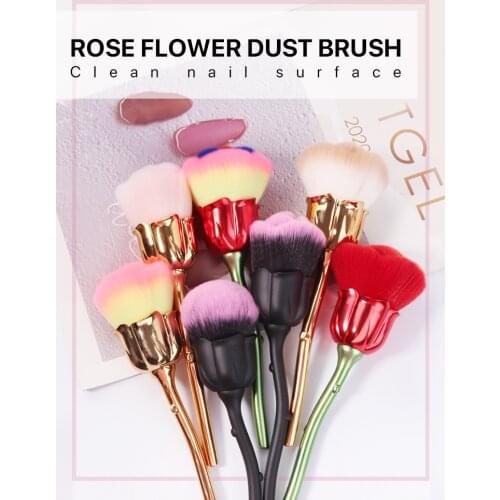 Rose Dust Cleaning Nail brush Nail Art Brushes for manicure Gel Nail Brushes Small Gel polish Dust Cleaning Brushes