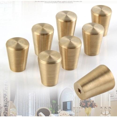 AODEYI Solid Brass Furniture Handle Knob Woodworking Carbinet Pulls Round Polishing Solid Brass 59, 22-06
