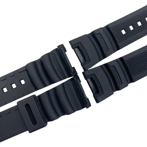 Replacement Silicone Watch Strap Stainless Steel Buckle Sport Breathable Wristband for CA-sio W-735H W-800 SGW-300H Series P82A