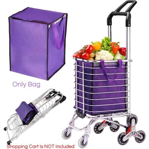 Shopping Trolley Bag Portable Folable Tote Bag Shopping Cart Grocery Bags With Wheels Rolling Grocery Cart Shopping Organizer