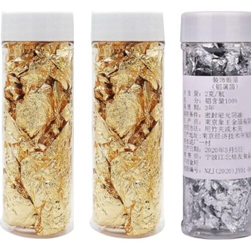 Baking Decoration Gold Foil for Cake Dessert Candle Soap Nail Beauty DIY Silver Foil