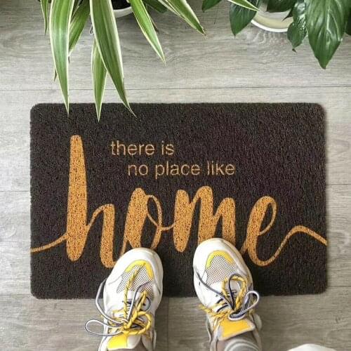 Printed Entrance Doormat Absorbent Sand Removal Foot Pad PVC Rug None-slip Doormat Hallway Bathroom Floor Carpet Home Decor