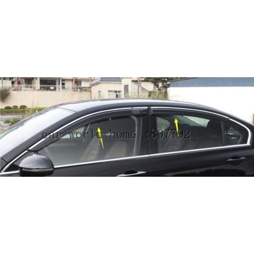 High quality Window Wind Deflector Visor Rain/Sun Guard Vent Rain eyebrow 4pcs/set for volkswagen passat B8 2017 2018