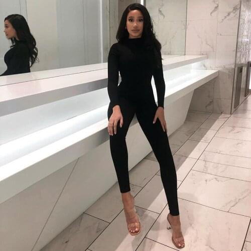 Trendy Solid Color Fitness Sportwear Hip Lifting Rompers Clothing New Long Sleeve Sports Jumpsuit Women High Waist Slim Outfits