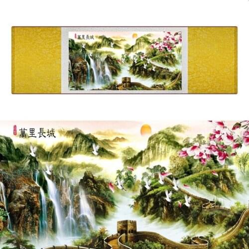 Landscape art painting Mountain and River art painting Sunburst painting19081747
