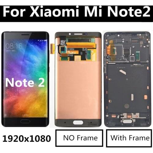 For Xiaomi Mi Note 2 LCD Display Touch Screen With frame Assembly Replacement Accessories for xiaomi mi note2 Curved screen
