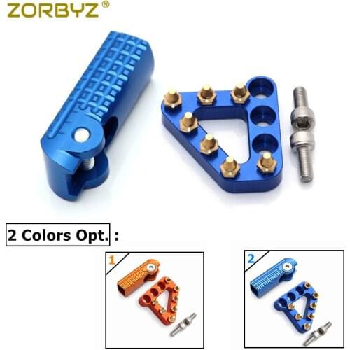 ZORBYZ Orange/Blue/Black Rear Brake Pedal Step & Gear Shifter Lever Tip For SX EXC EXCF XC XCF XCW XCFW 125 150 250 350 450 500