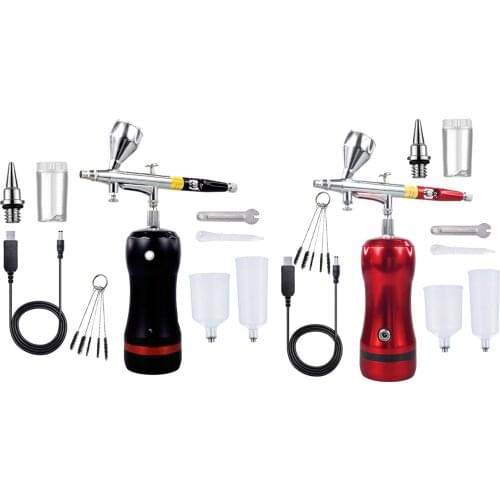 0.3mm Mini Airbrush Compressor Kit Dual Action Spray Gun w/Brush Paint Cup