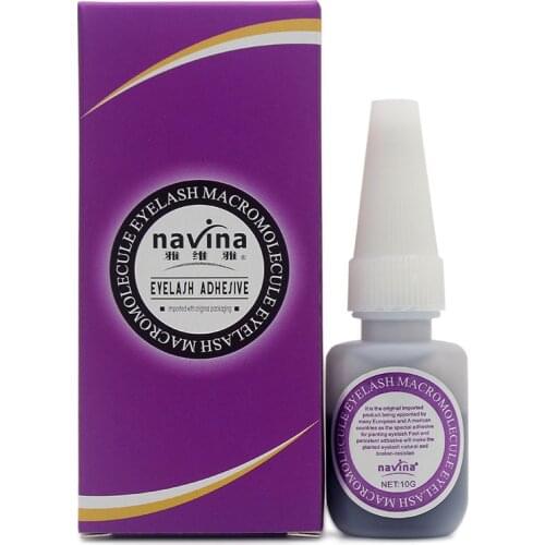 1 Piece Navina 10G Eyelash Glue Professional Makeup False Eye Lashes Extension Macromolecule Adhesive Glue Beauty Tool