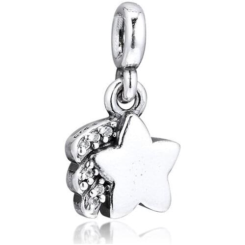 925 Sterling Silver Small Hole Beads My Shooting Star Dangle Charm Fits Pandora Me Bracelets Woman Charms Silver 925 Jewelry