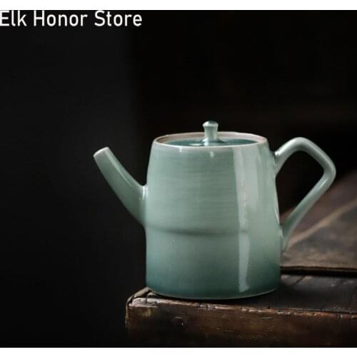 175ml Pine Celadon Small Teapots Kung Fu Tea Sets Porcelain Teaware Tea Maker Kung Fu Tea Da Hong Pao Flower Tea Tea Kettle Gift