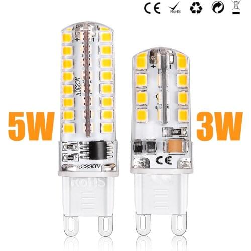 2017 New mini G9 led bulb led G9 220v 110V 3W 5W 32pcs 64pcs leds smd 2835 silicone body light warm white cold white Spotlight