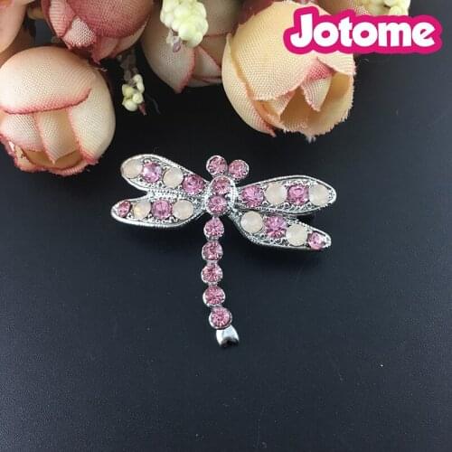 35mm Elegant Dragonfly Bird Brooch Pin Crystal Rhinestone Animal Party Jewelry