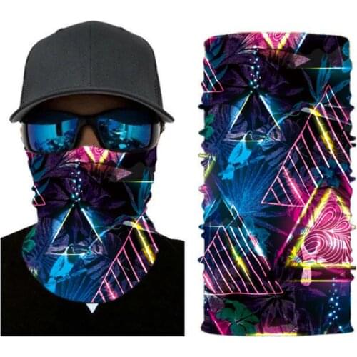 5Pcs Stylish Outdoor Dust Sun Protection Bandana Face Full Covering Chiffon Triangle Scarf Outdoor Riding Headband Neck Scarf
